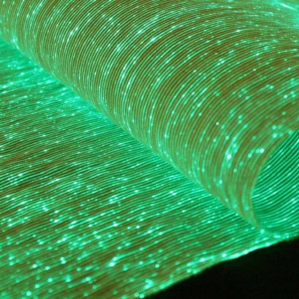 PAOLA FLUO YELLOW FABRIC (LUMINOUS FIBER OPTIC FABRIC)